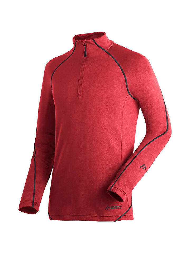 Maier Sports Fleecepullover "Roger" in Rot - 52