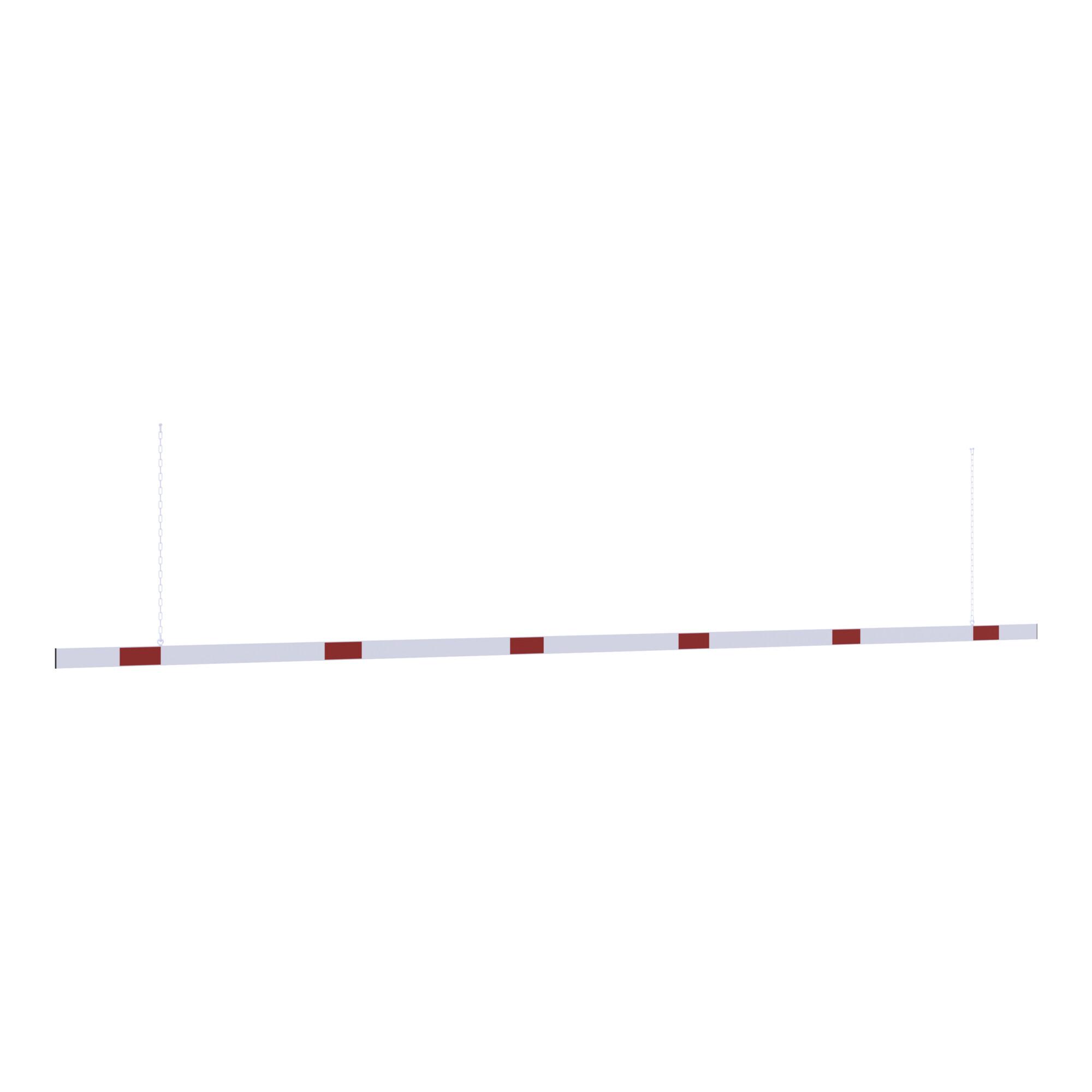 Schake Barriere aus Aluminiumprofil 100x20mm, Gesamtlänge 6000mm, beidseitig reflektierend (4217_60B)