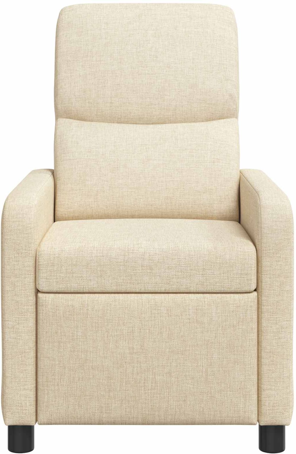 vidaXL Fauteuil inclinable Crème Polyester