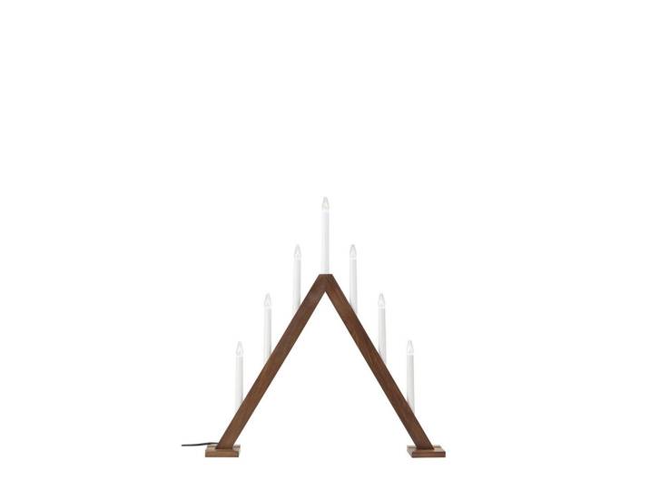 Markslöjd Kerzenhalter Ariele, Weiß, Dunkelbraun, Holz, Kunststoff, 57x62x8 cm, CE, zum Stellen, Dekoration, Kerzen & Kerzenhalter, Kerzenständer