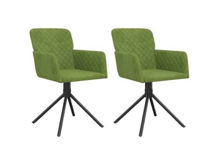 Foknhdi Esszimmerstühle 2er Set Drehbar mit Armlehne Hellgrün Samt 360-Grad Drehbarkeit und weiche Polsterung für entspanntes Sitzen in Esszimmer, Küche oder modernem Arbeitszimmer.