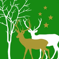Servietten WINTER Deers (LB 33x33 cm) - LB 33x33 cm