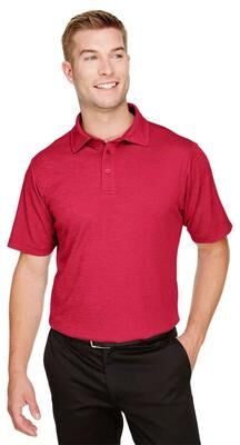 Devon & Jones DG22 Men's CrownLux Performance Address Mélange Polo Shirt in Red Heather size 4XL   Polyester