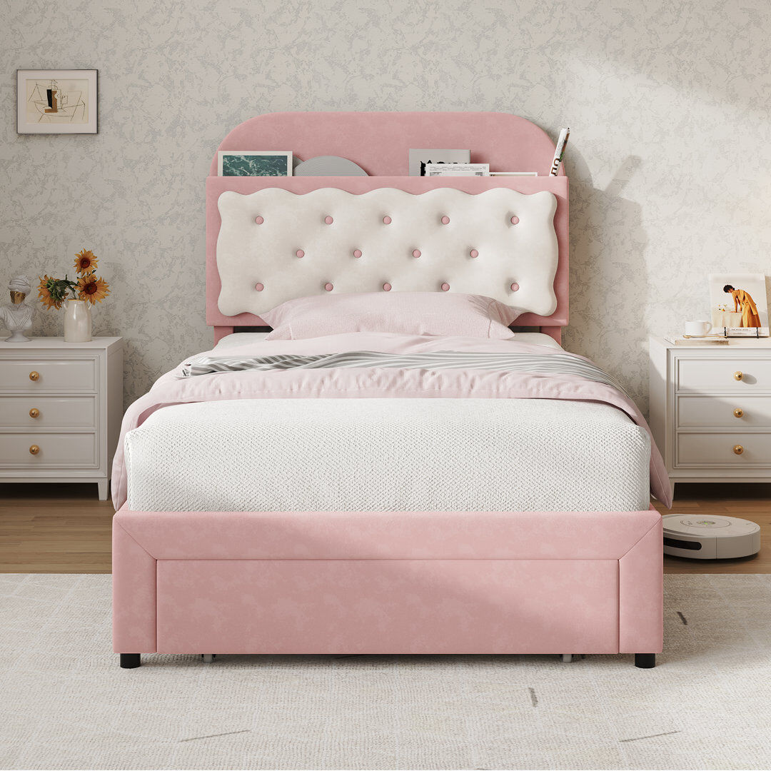 Fairmont Park Upholstered Bed Pink