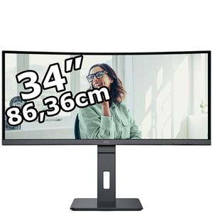 AOC Monitor CU34P3CV, 34 Zoll, UWQHD 3440 x 1440 Pixel, 1 ms, 100 Hz, Curved