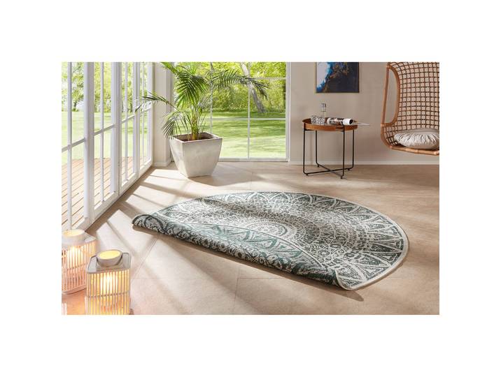 Tapis int. / ext. Lilja Vert/Vert Tissu Ø 200cm