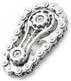 Uplift Picks GearFlow Metal Sprocket Fidget Spinner For Calmer Focus Anywhere silver