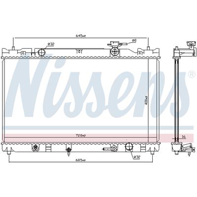 NISSENS Kühler, Motorkühlung 646351 für TOYOTA