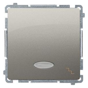 Kontakt Simon Simon Basic einzelner beleuchteter Treppenschalter 10AX 250V satiniert (BMW6L.01) (WMUL-061xxx-H011)