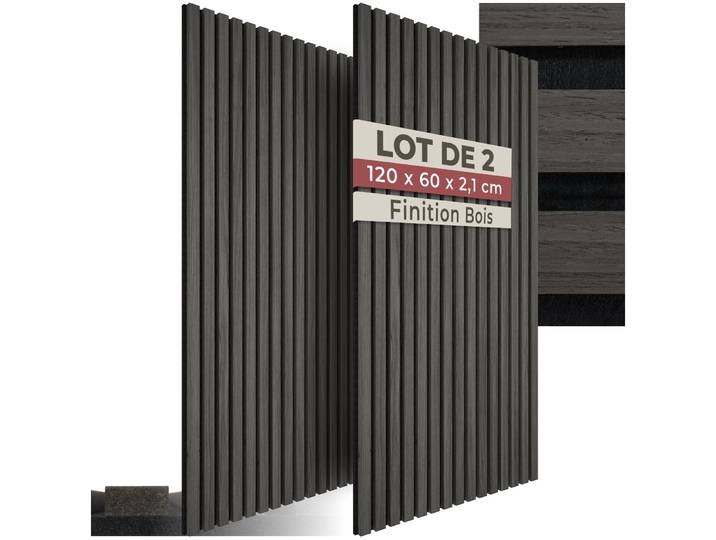 Panneaux acoustiques SONIC WALL aspect bois - chêne noir