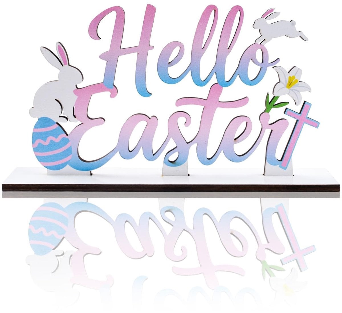 Dailygoods Houten Hello Paasbord voor Tafeldecoratie