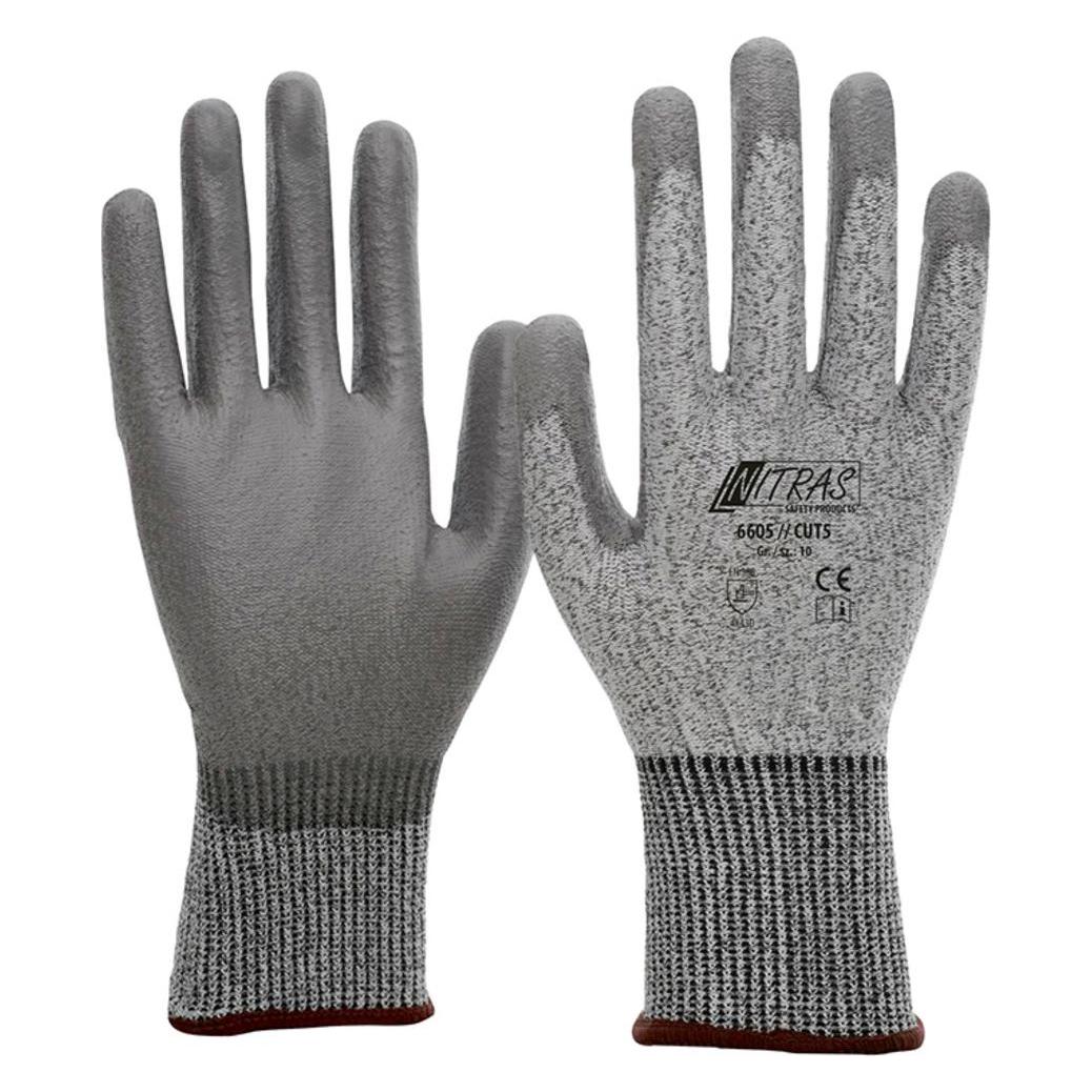 AS Schnittschutzhandschuh Nitras Cut 5, Größe XL, grau (XL) (6605/XL)
