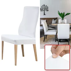 Hochwertiger Stuhlbezug in weiss, 4er-Set aus Stretch mit Lehnenbezug, OEKO-TEX Standard 100, waschbar bis 40°C, Schutz vor Abnutzung