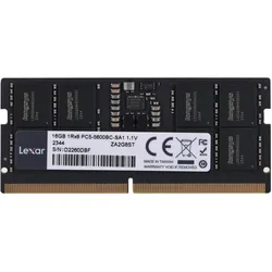 Lexar Pamięć do notebooka DDR5 SODIMM 16GB(1*16GB)/5600 CL46 (1 x 16GB, 5600 MHz, DDR5-RAM, SO-DIMM), RAM, Schwarz