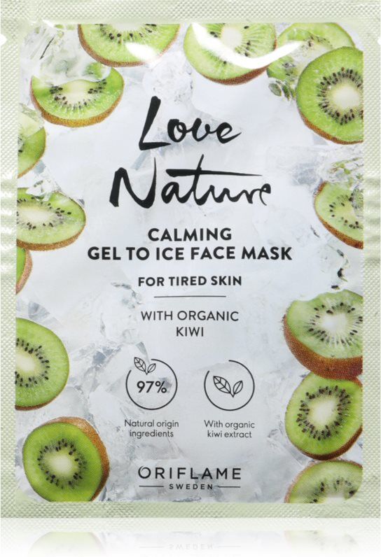 Oriflame Love Nature Gel To Ice Organic Kiwi Soothing Face Mask for tired skin 10 ml