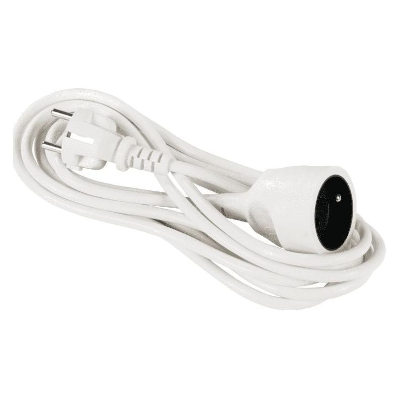 Elcan Verlängerungskabel 1 Steckdose 5m weiss (PM-BW-1G-50) (5 m) (PM-BW-1G-50)