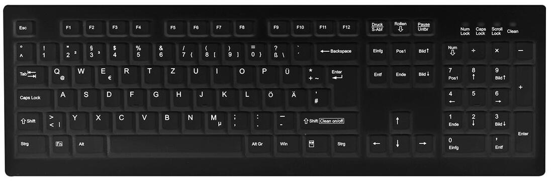 ContourDesign Active Key MedicalKey AK-C8100 medizinische USB Tastatur Schwarz AK-C8100F-U1-B/US
