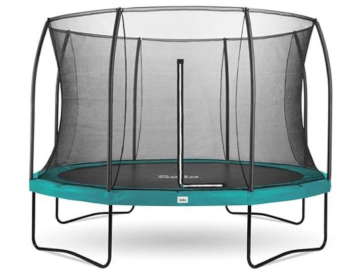 Salta Comfort Edition - Trampolin mit Sicherheitsnetz - ø396cm - Grün TÜV geprüft, Rundes Trampolin, Gartentrampolin - Set mit Sprungmatte, Sicherheitsnetz, Federn, Randabdeckung
