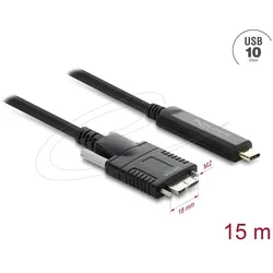 Delock Aktives Optisches Kabel USB 10 Gbps USB Type-C Stecke (15 m, USB 2.0), USB Kabel