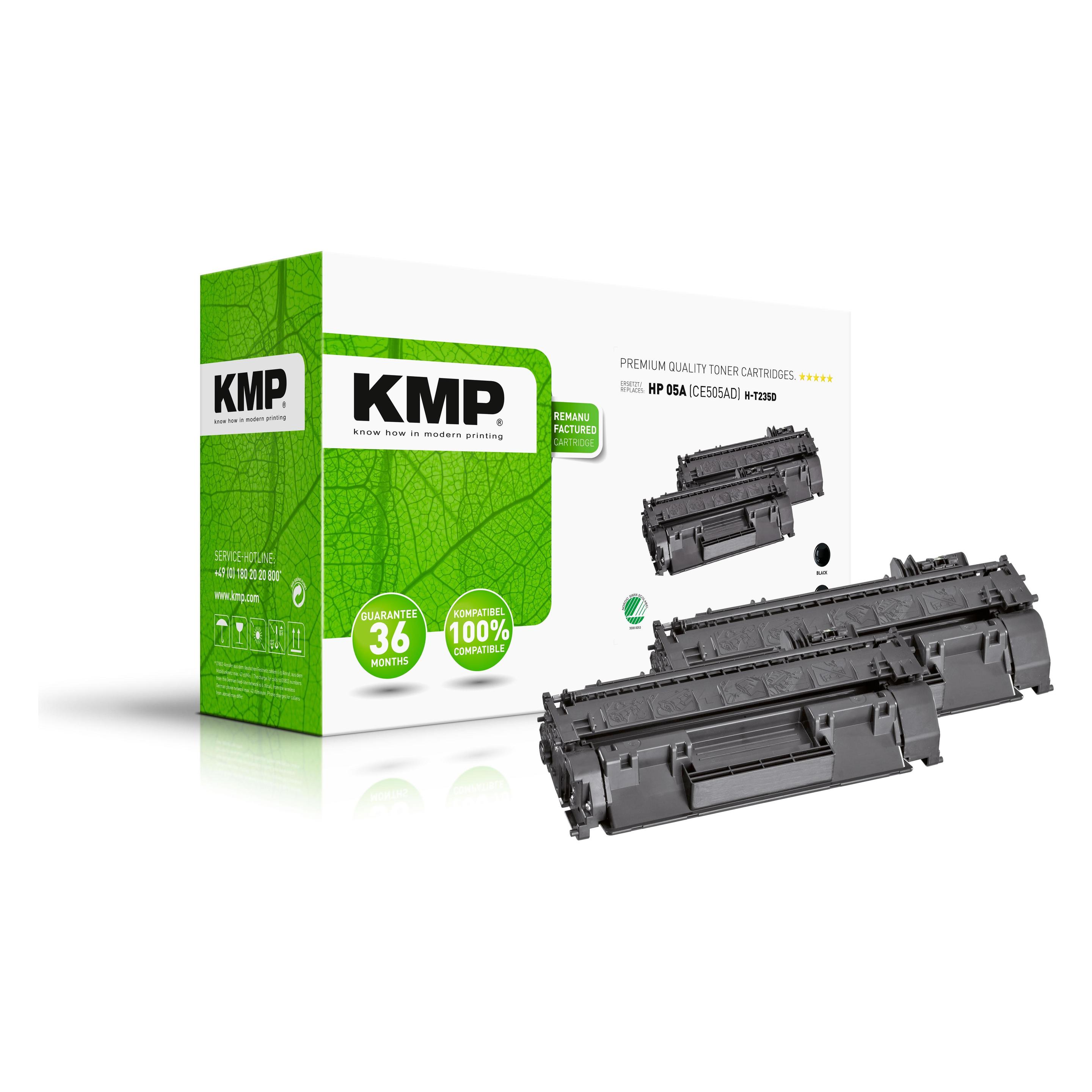 KMP Toner Kombipack H T235D, Schwarz/Schwarz (BK) (1217,8021)