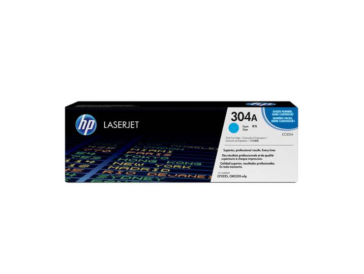 HP 304A toner LaserJet cyan authentique, 2800 pages, Cyan, 1 pièce(s) CC531A