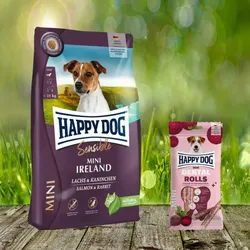 Happy Dog Supreme Mini Ireland 4 kg + Happy Dog Dental Snacks - Dental Rolls Mini *geschenkt*