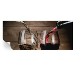 FOTOTAPETE 250x104 cm - Gläser Wein