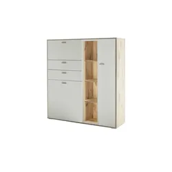 Primo Highboard  Santerno ¦ weiß ¦ Maße (cm): B: 124 H: 133 T: 37.0
