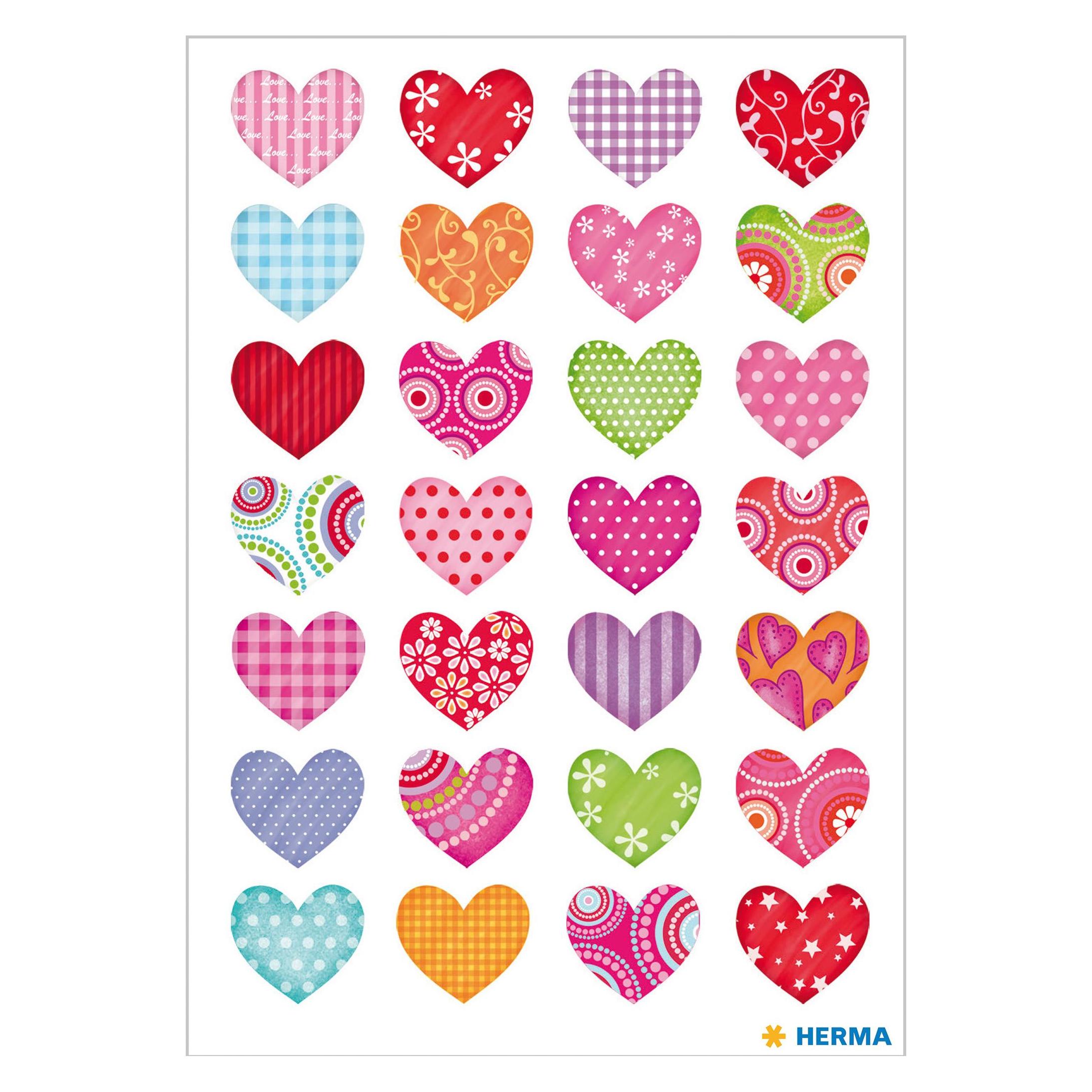 Herma Sticker Herzen (84 Sticker) (3057)