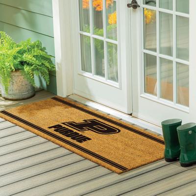 Evergreen Purdue University Monochrome Indoor/Outdoor Coir Door Mat