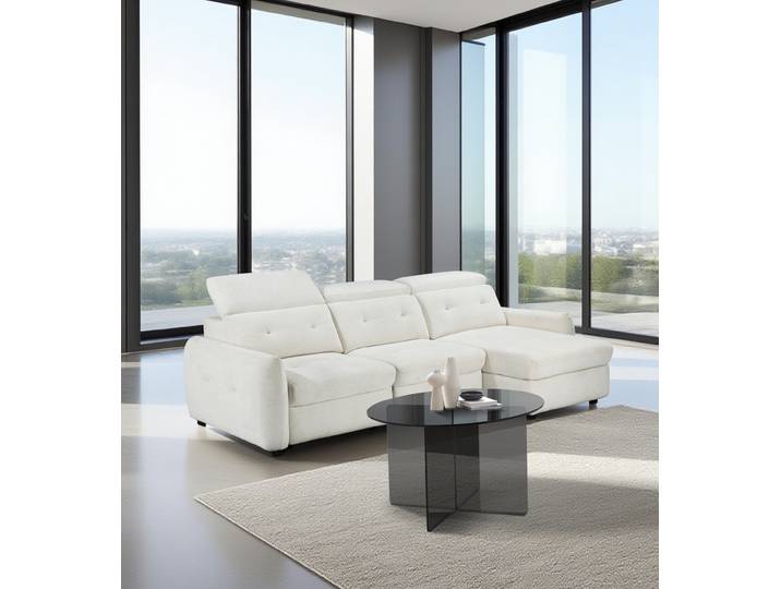 Table basse Tunnery - Ronde Ø 65cm Gris/Gris
