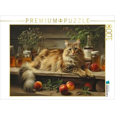 CALVENDO Puzzle Sommerduft und Samtpfoten | 1000 Teile Lege-Größe 64x48cm Foto-Puzzle für glückliche Stunden