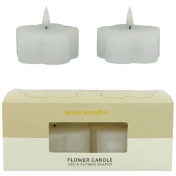 LED Kerze Flower weiß 2 Stück