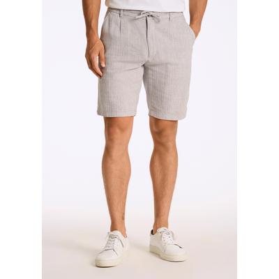 Shorts LINDBERGH "Leinenshorts Relaxed Fit", Herren, Gr. XL, grau, Obermaterial: 55% Baumwolle, 45% Leinen, relaxed fit, Hosen Shorts