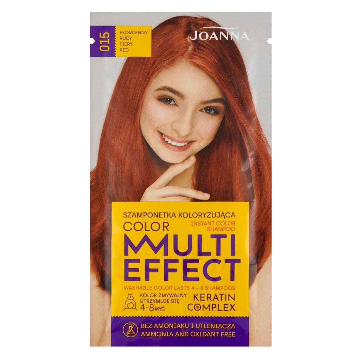Joanna Multi Effect Keratin Complex Color Instant Color Shampoo 015 Flame Rudy 35G (Flüssiges Shampoo, 35 ml) (33080493)