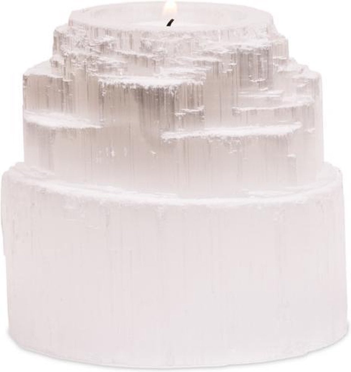 Phoenix Import Mani Bhadra Sfeerlicht Seleniet Divine Waterfall met Tealight