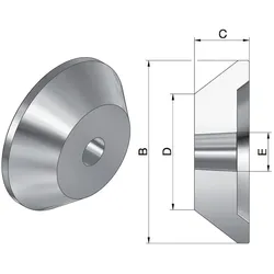 Röhm Passende Zentrierkegel-Aufsätze AZ, Größe 5, für MK 4, Standard Ausführung - 304569