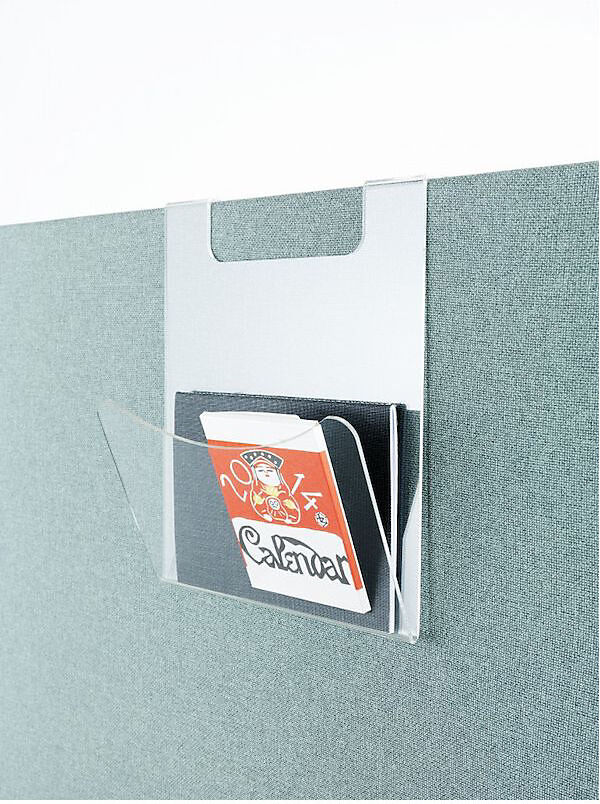 kaiserkraft Dokumenthalter für Akustik-Trennwand, HxBxT 300 x 250 x 30 mm, Kunststoff, transparent