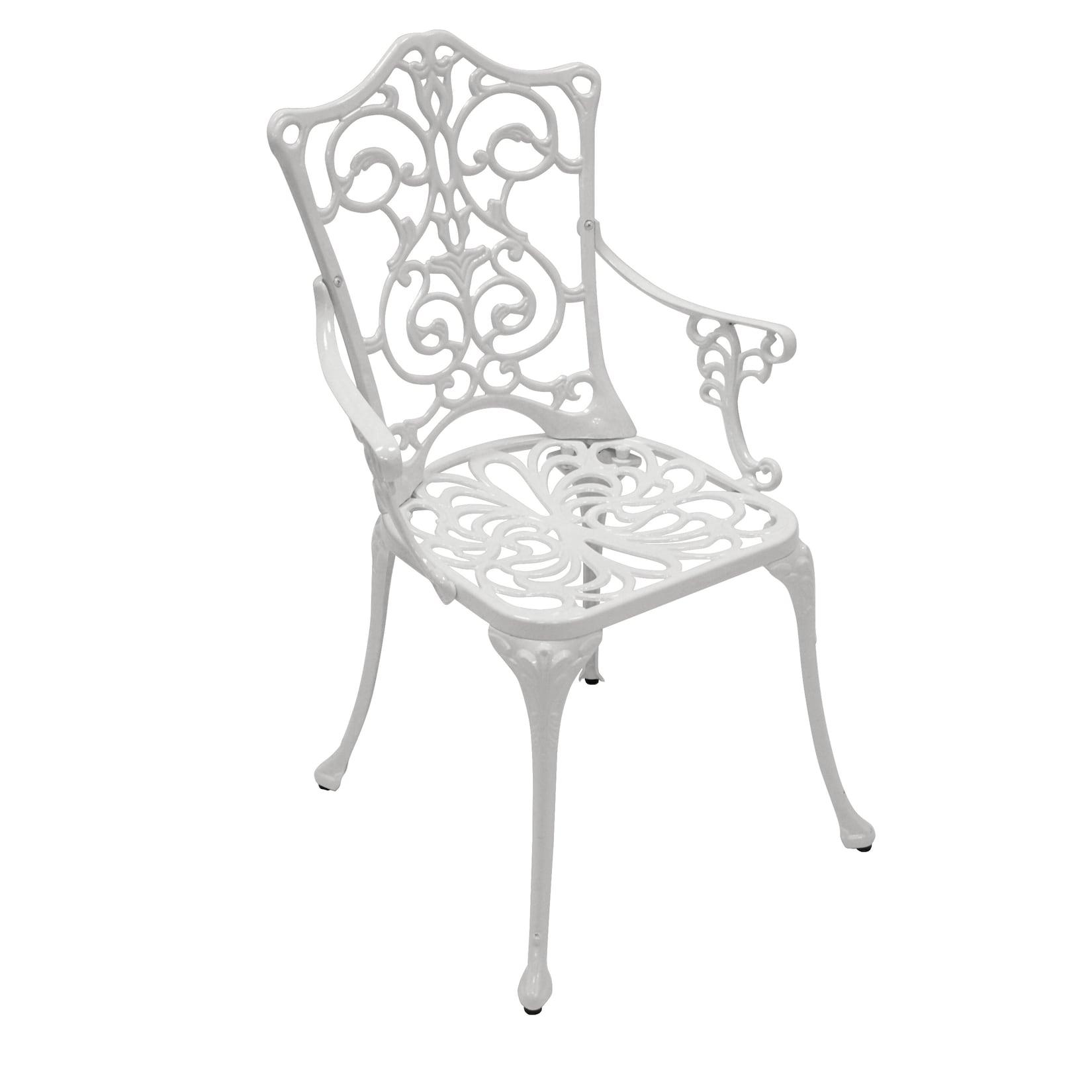 Sessel Jugendstil, Aluguss weiss