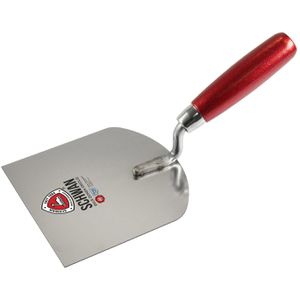 Schwan Maurerkelle 160512, aus Edelstahl, 120 mm Breite, mit Holzgriff, Stukkateurkelle