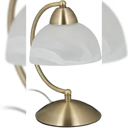 Helloshop26 - Vintage Tischleuchte aus Opalglas und Messing 40 Watt 13_0001463