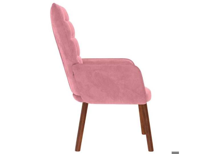 Fauteuil simple - Rose - Chaise de relaxation - Rose Velours 61.5x69x95.5 cm F8062