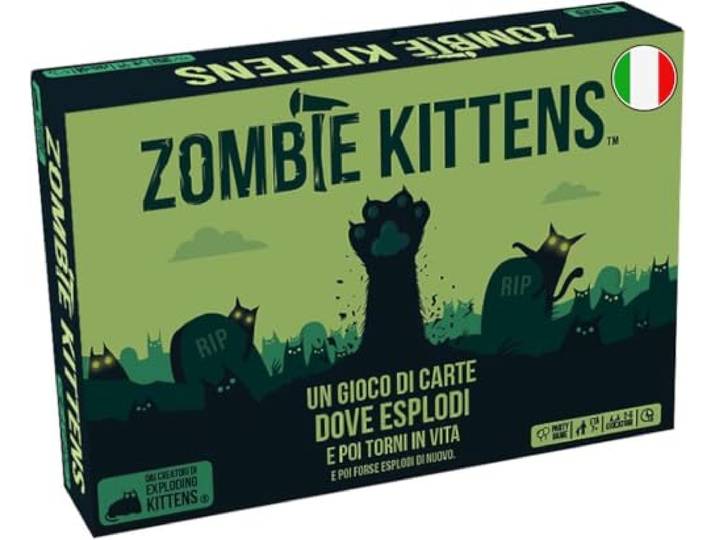 Exploding Kittens Asmodee Zombie Kitten speelkaarten van de makers