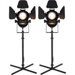 Tischleuchte verstellbar Nachttischlampe Schlafzimmer Leselampe schwarz Tisch, Metall, 1x GU10 Fassung, LxBxH 27,5x24x48,5 cm, 2er Set