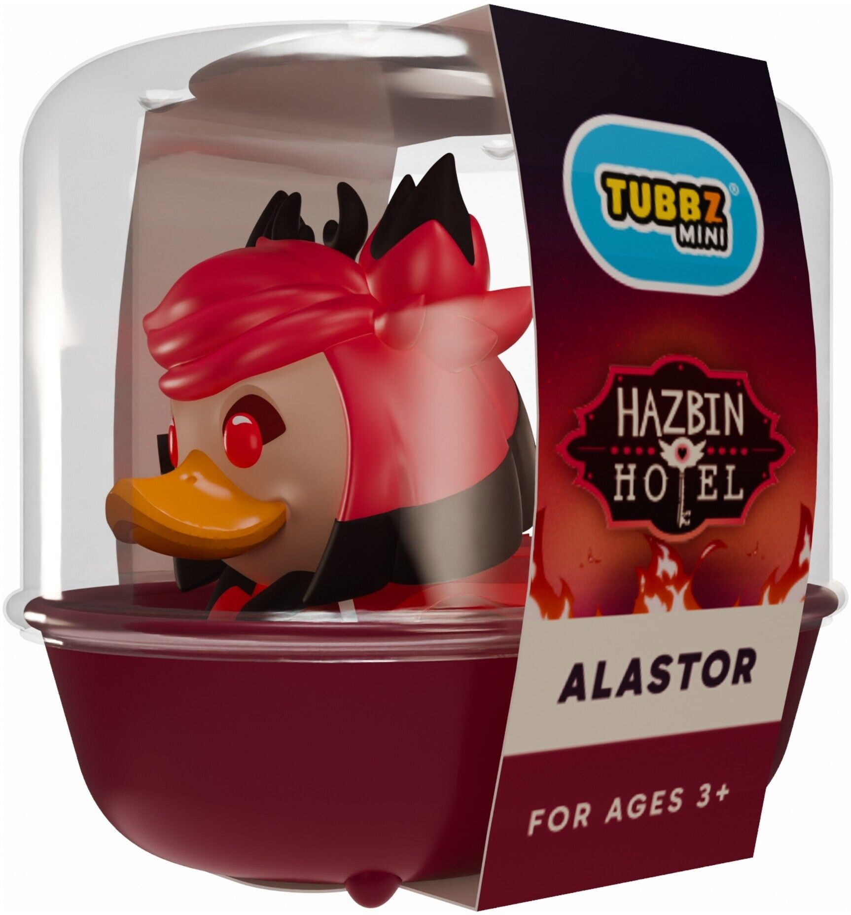 Hazbin Hotel Alastor Mini TUBBZ Collectible Duck by Numskull Designs, Red, 5 cm Tall