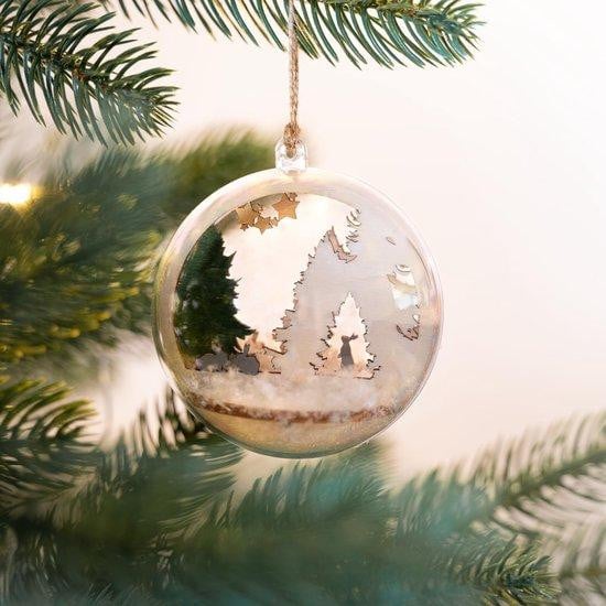 Unyqoos 5-delige set transparante acrylbollen voor kerstdecoratie en knutselprojecten