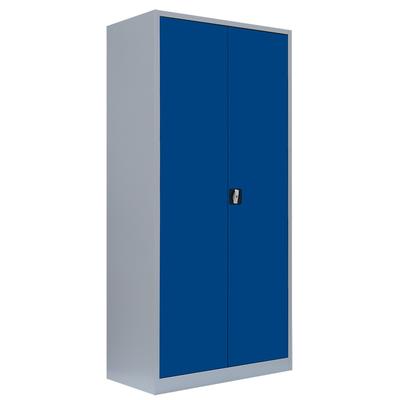 Lüllmann® Mehrzweckschrank mit Flügeltüren, 1950 x 925 x 422 mm, lichtgrau/enzianblau