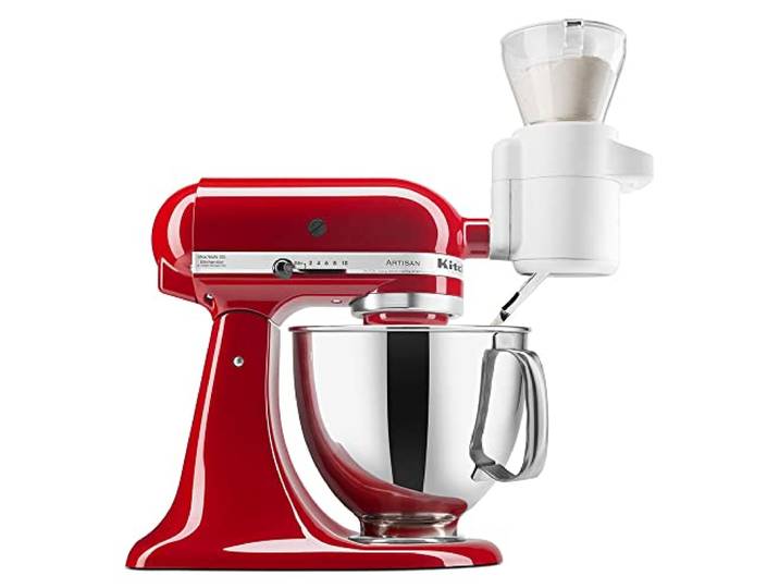 KitchenAid Accessoire - 5KSMSFTA - Tamis et Balance pour Robot Pâtissier - Passoire à Farine ou Sucre en Poudre - Balance de Cuisine Électronique