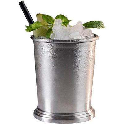 Becher APS "Julep Mug", grau (chromfarben), H:10cm Ø:8,5cm, Edelstahl, Trinkgefäße, Becher, Antik-Kupfer-Look, 350 ml