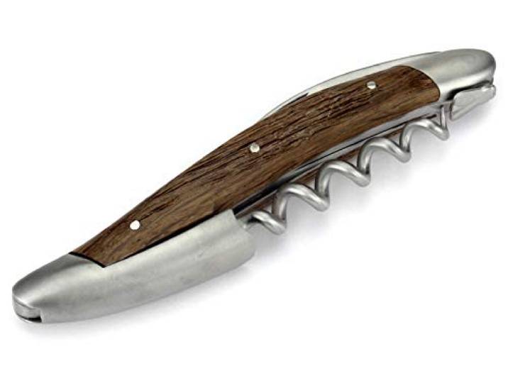 Forge de Laguiole Kellnermesser Sommelierbesteck - Griff fossile Mooreiche Morta - Edelstahl matt